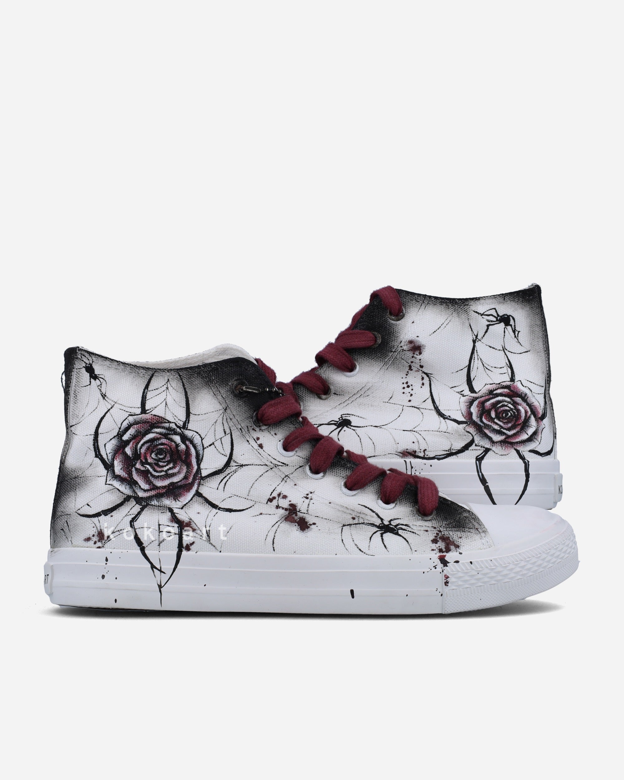 Spider Rose Hand Painted Shoes