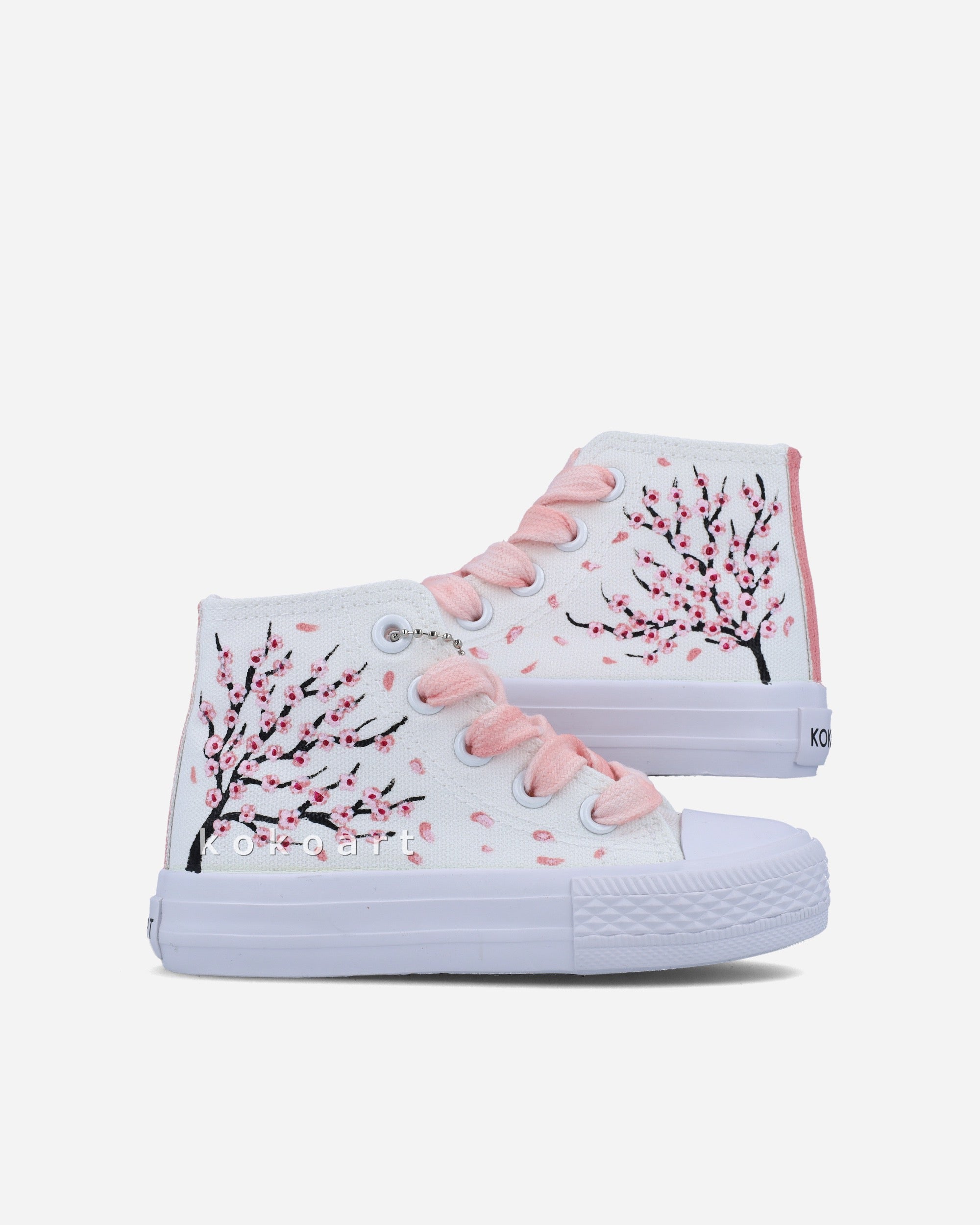 Pink Cherry Blossom Hand Painted Shoes - KOKO ART