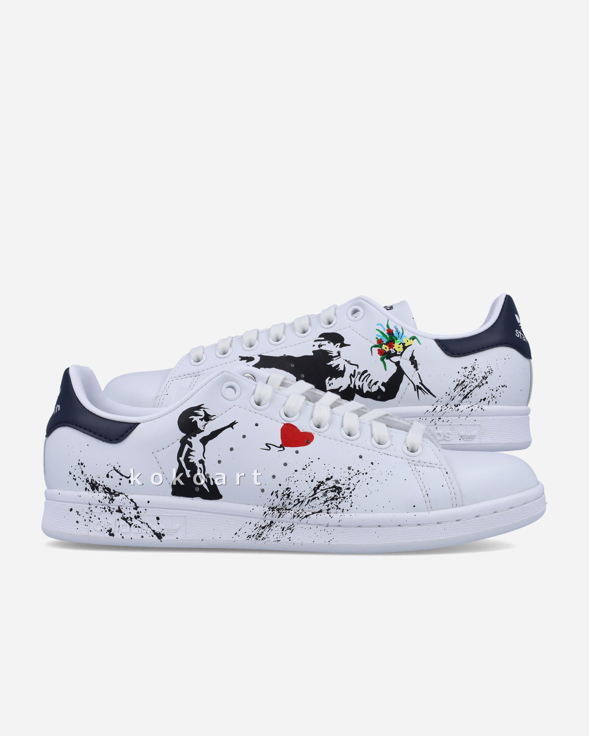 Stan Smith Hand Painted Bansky