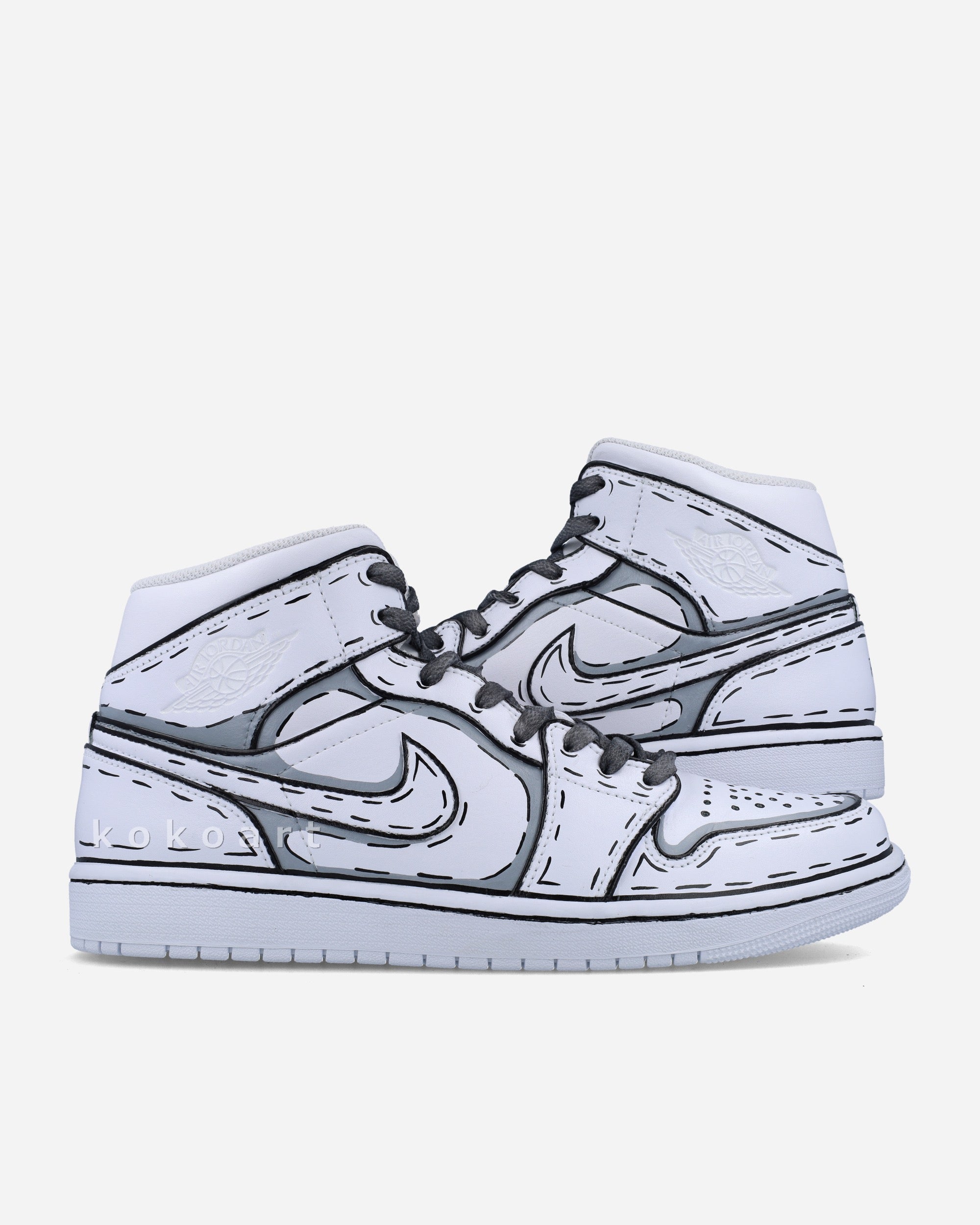 air force 1 black outline