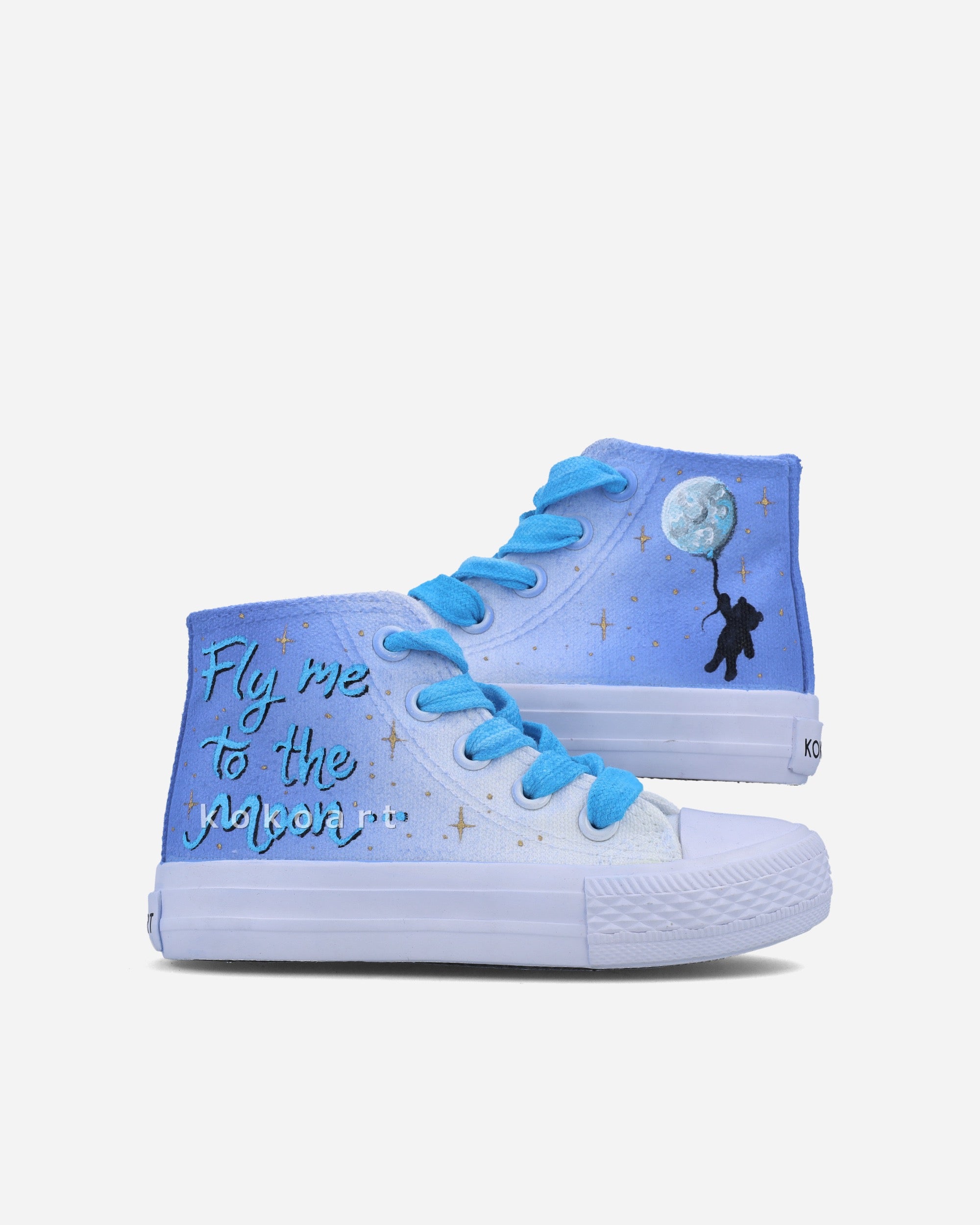 Take me to the Moon Hand Painted Shoes