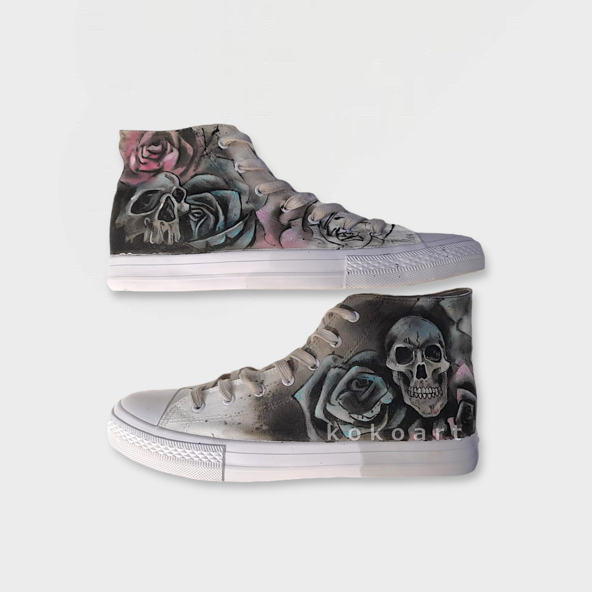 Skull Hand Painted Shoes