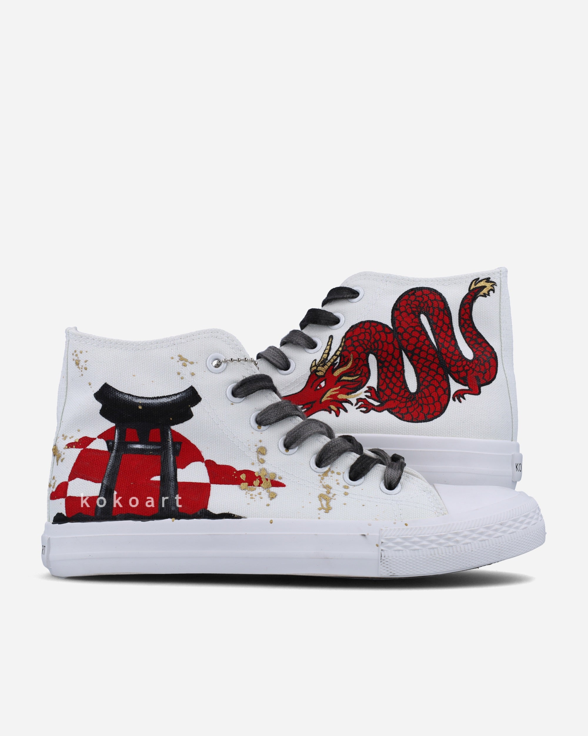 Dragons Hand Painted Shoes