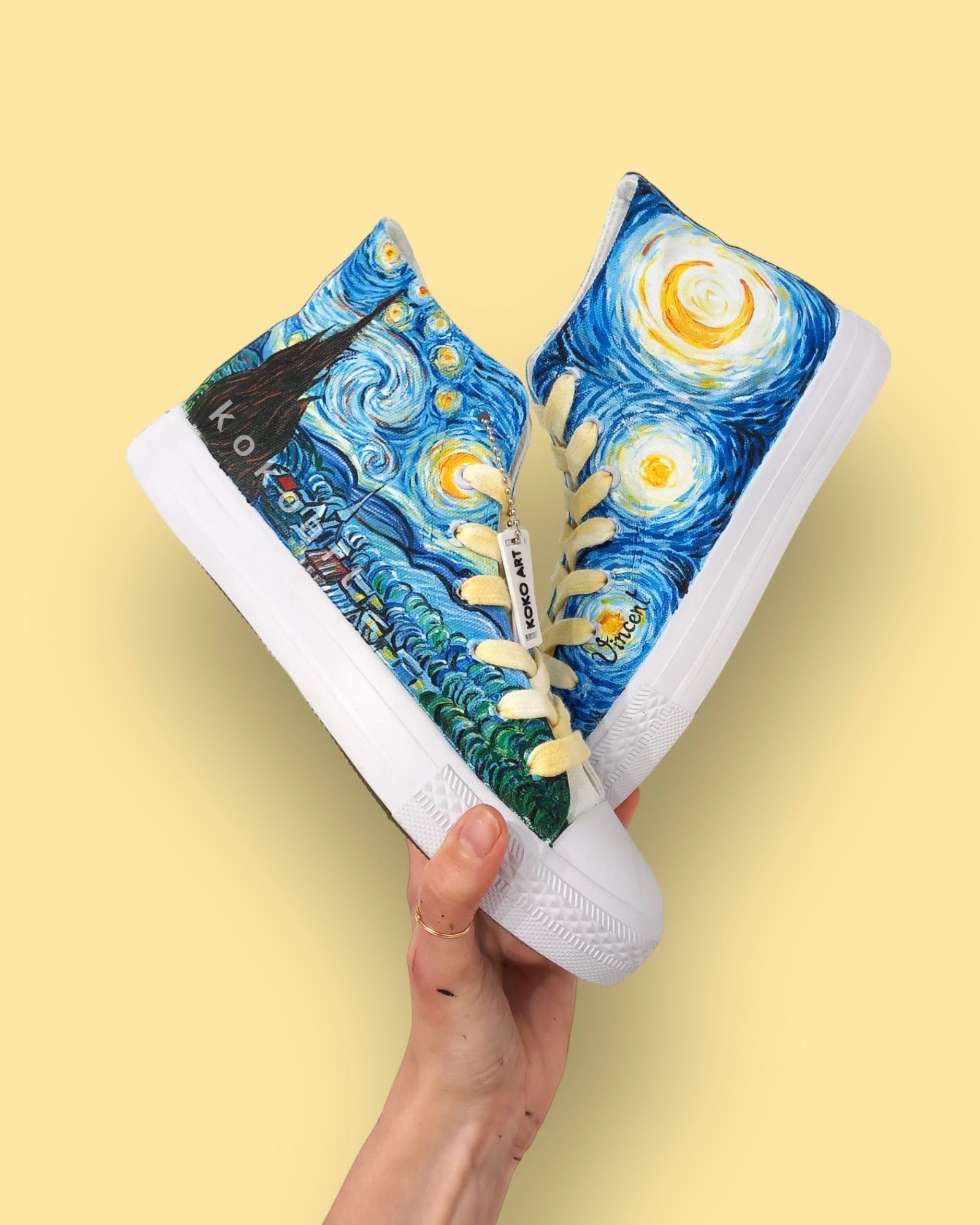 Van Gogh Starry Night Hand Painted Shoes KOKO ART