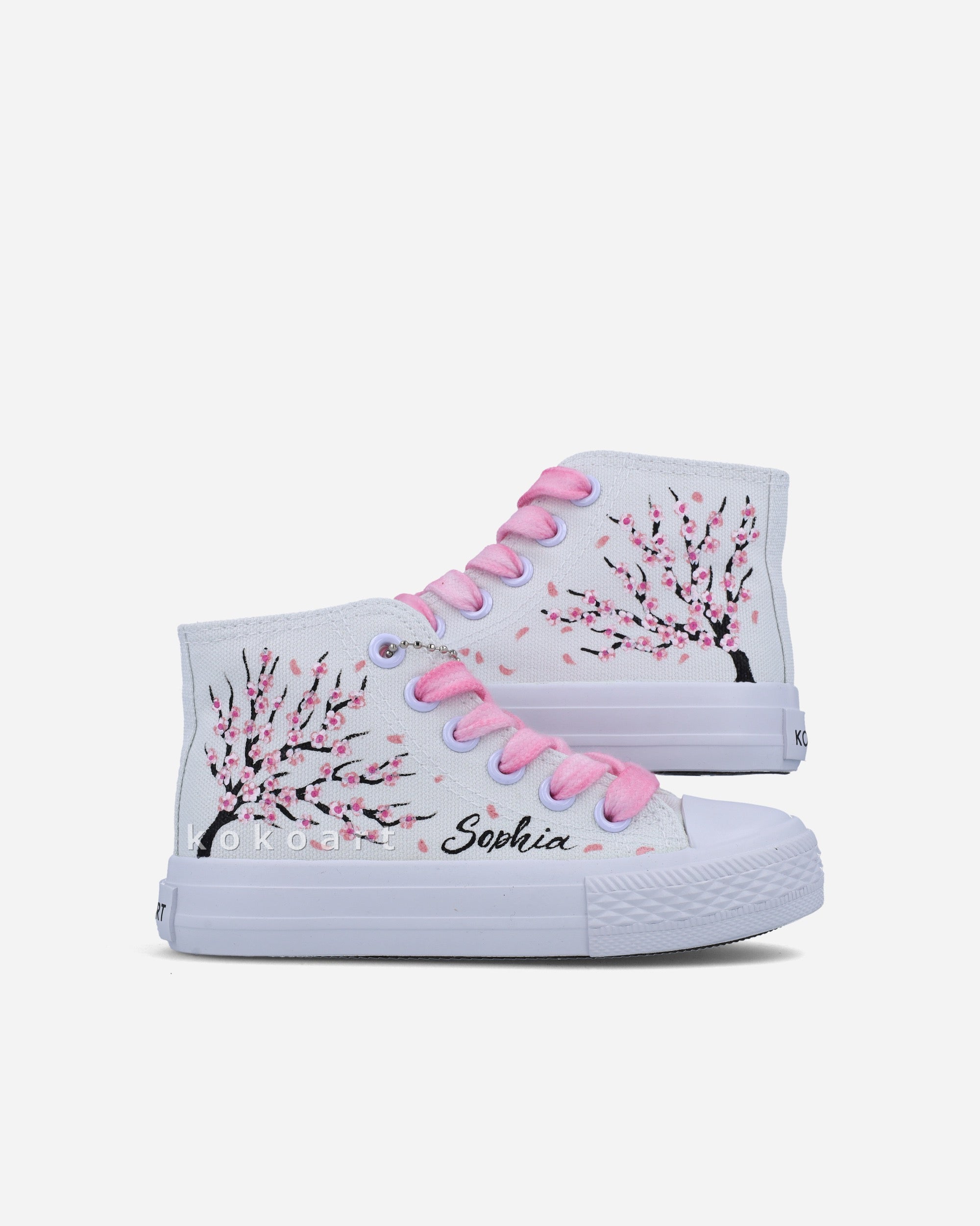 Pink Cherry Blossom Hand Painted Shoes