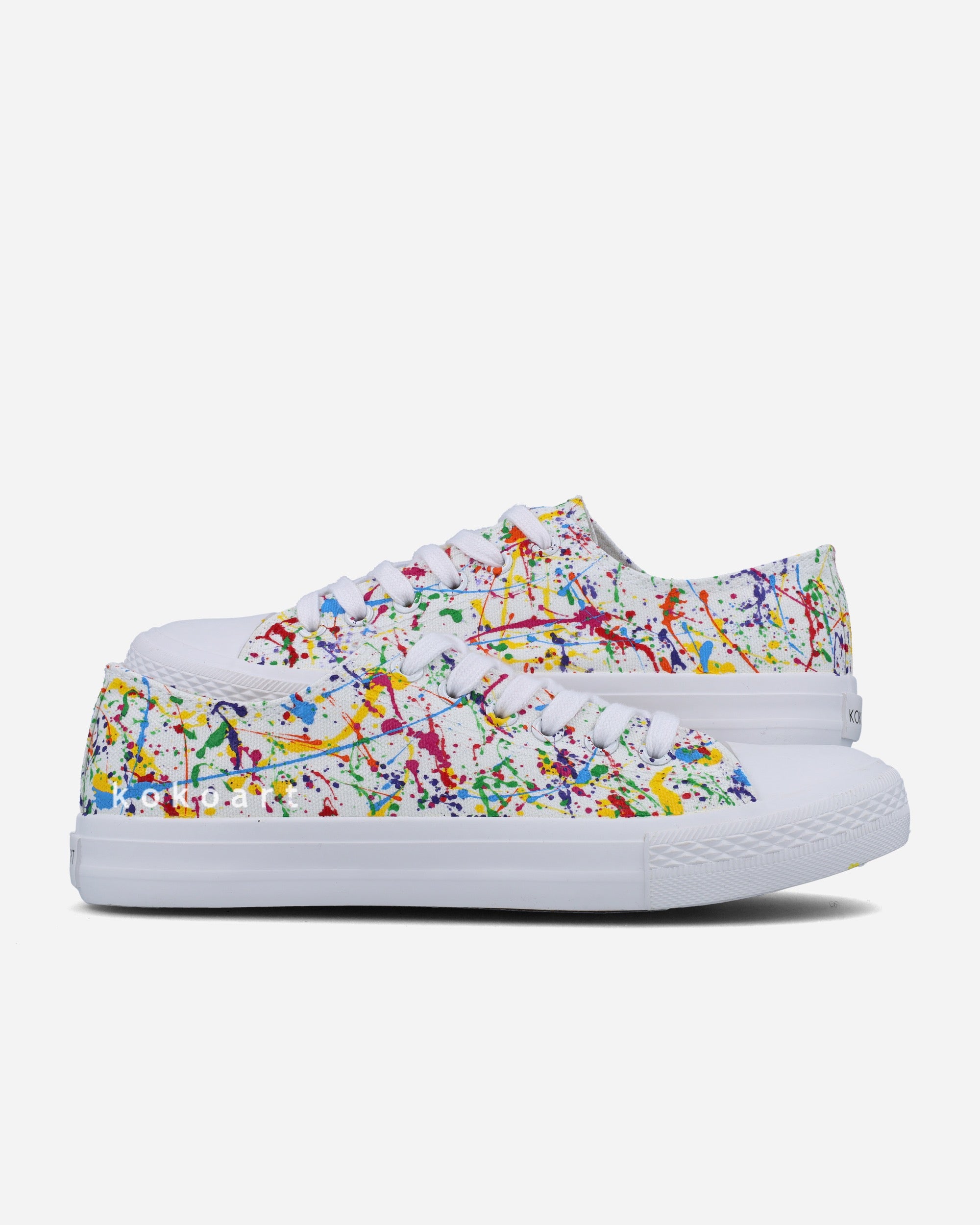 Rainbow Paint Splatter Hand Painted Shoes