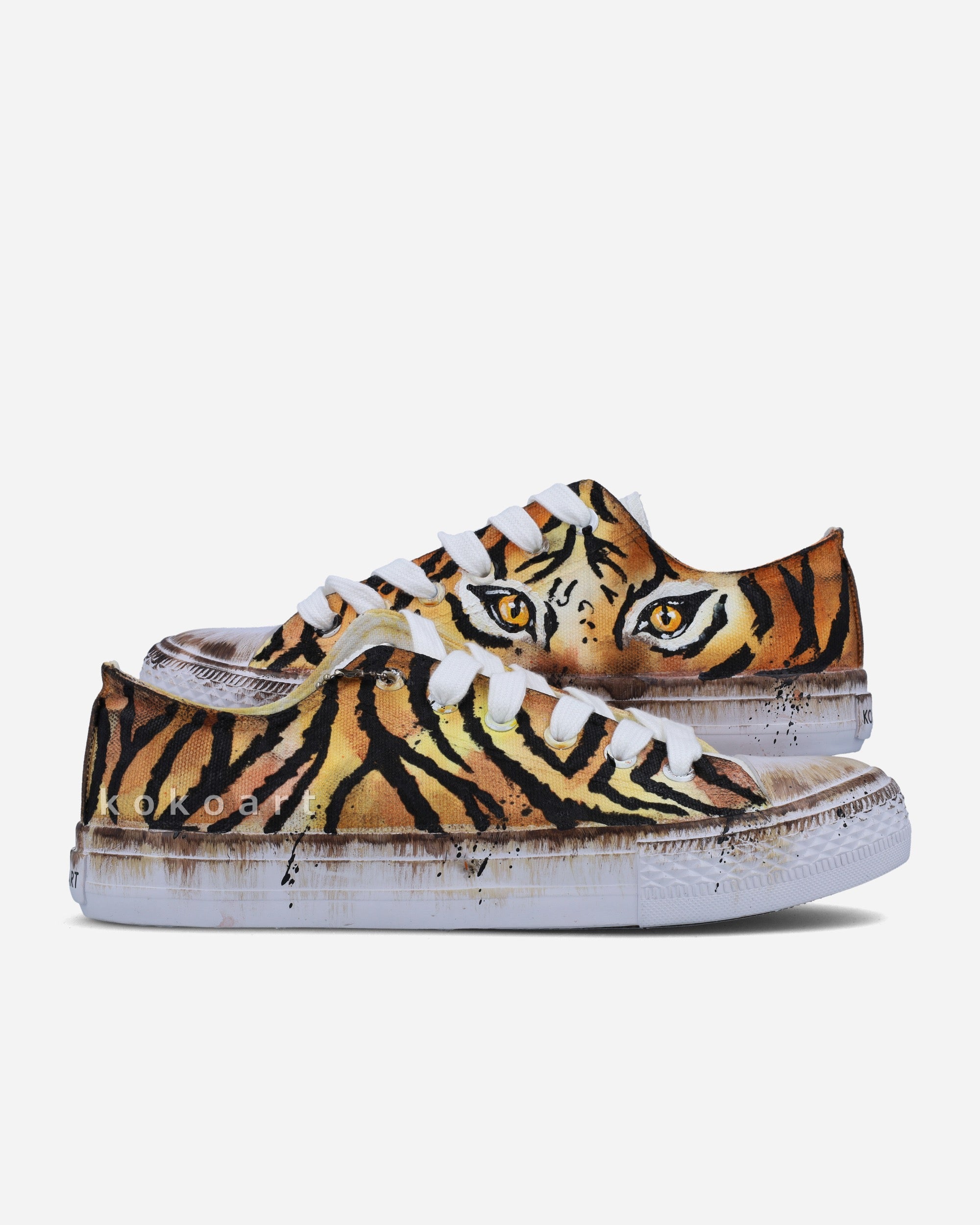 Tiger Eyes Hand Painted Shoes