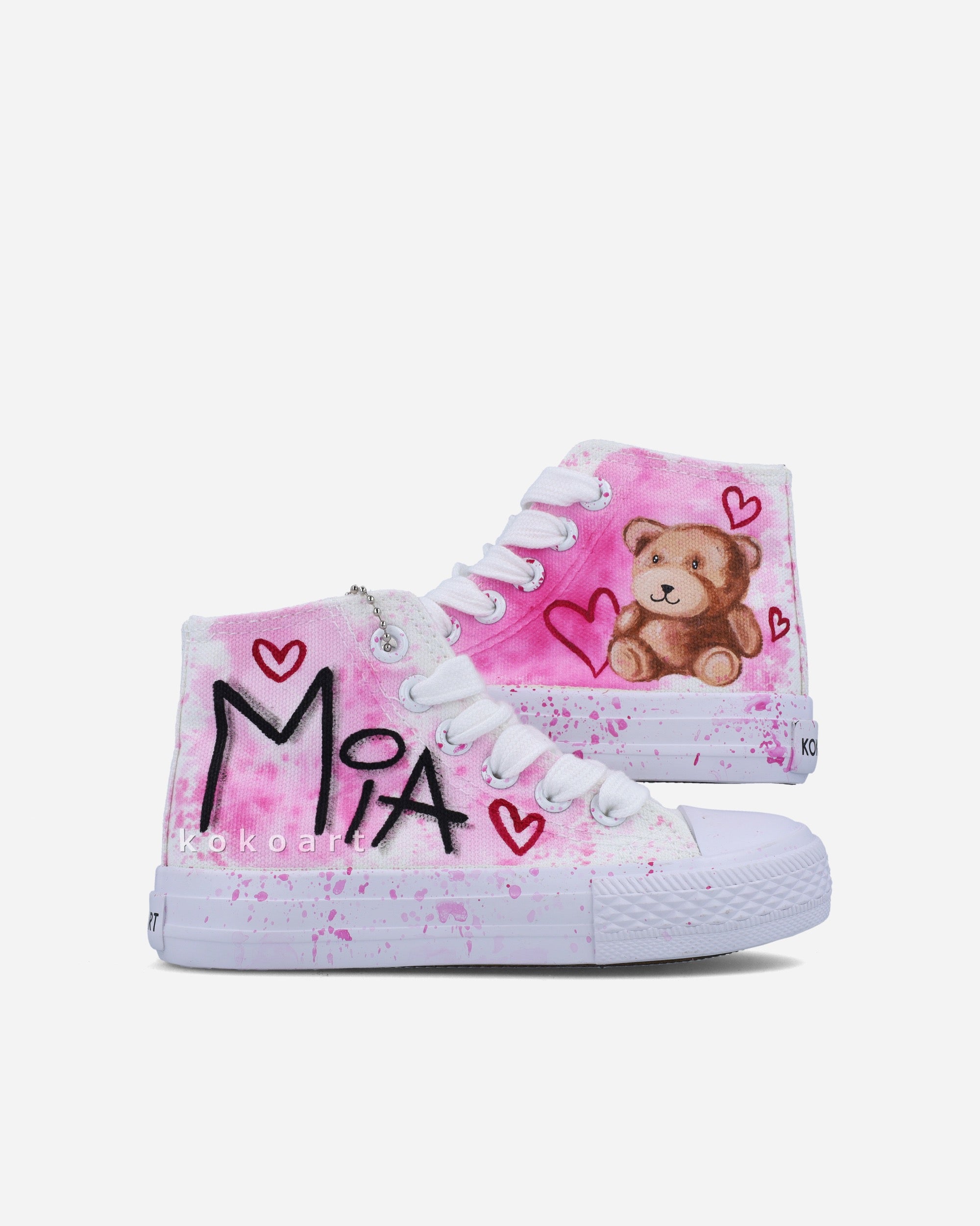 Teddy Bear Hand Painted Shoes
