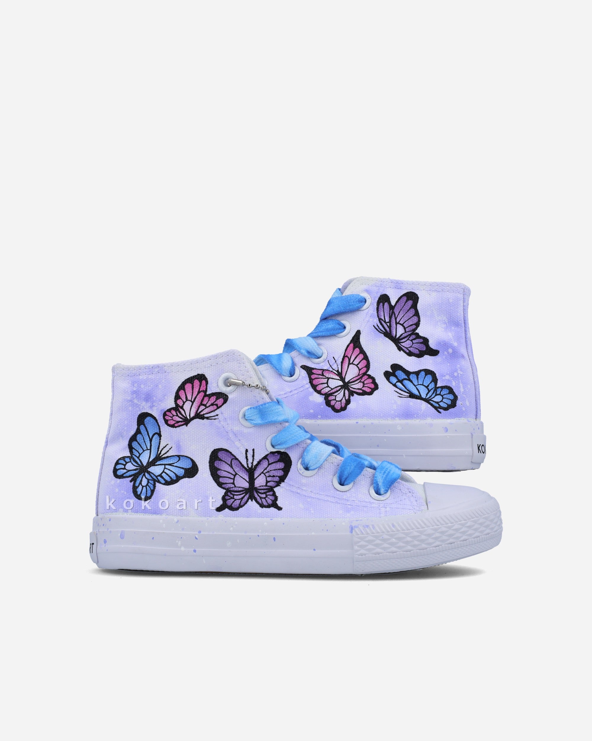 Multicolour Butterflies Hand Painted Shoes