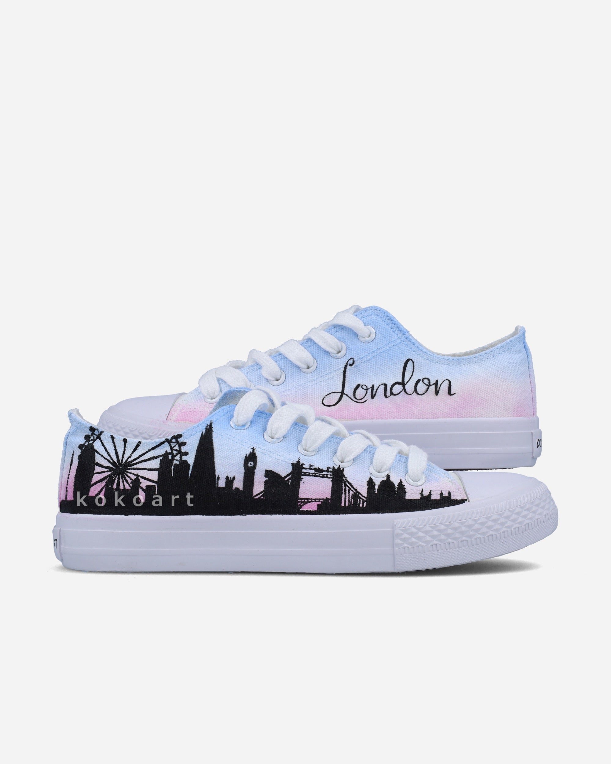 London Skyline Hand Painted Shoes