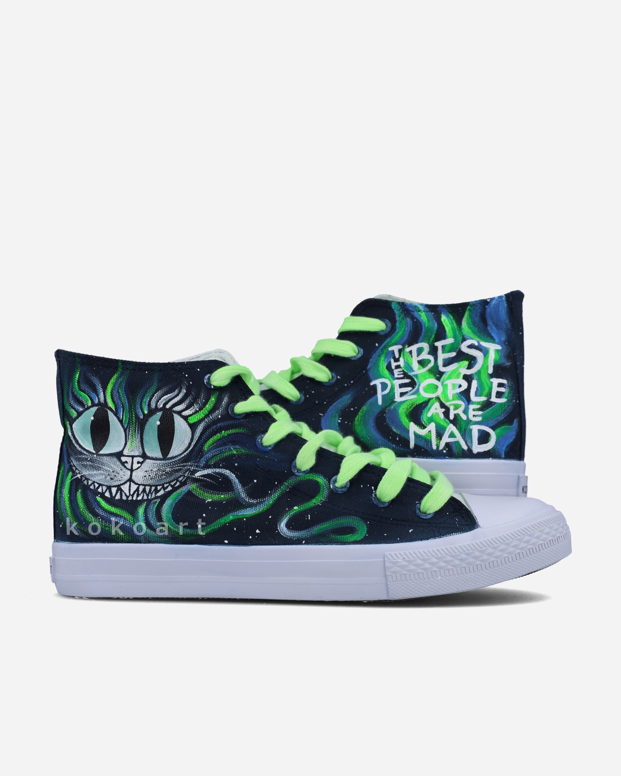 Mad Cat Hand Painted Shoes KOKO ART