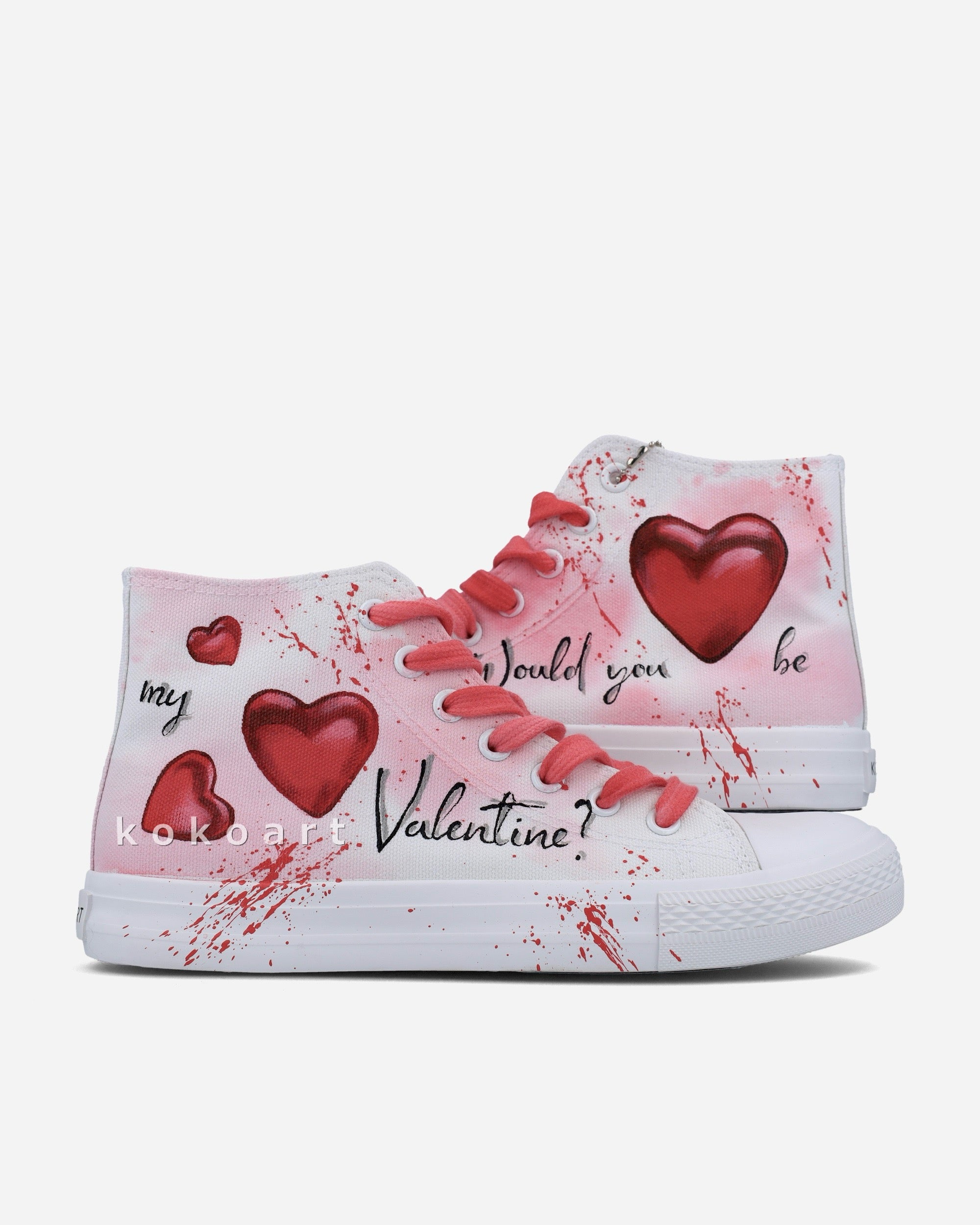 Would you be my Valentine Hand Painted Shoes