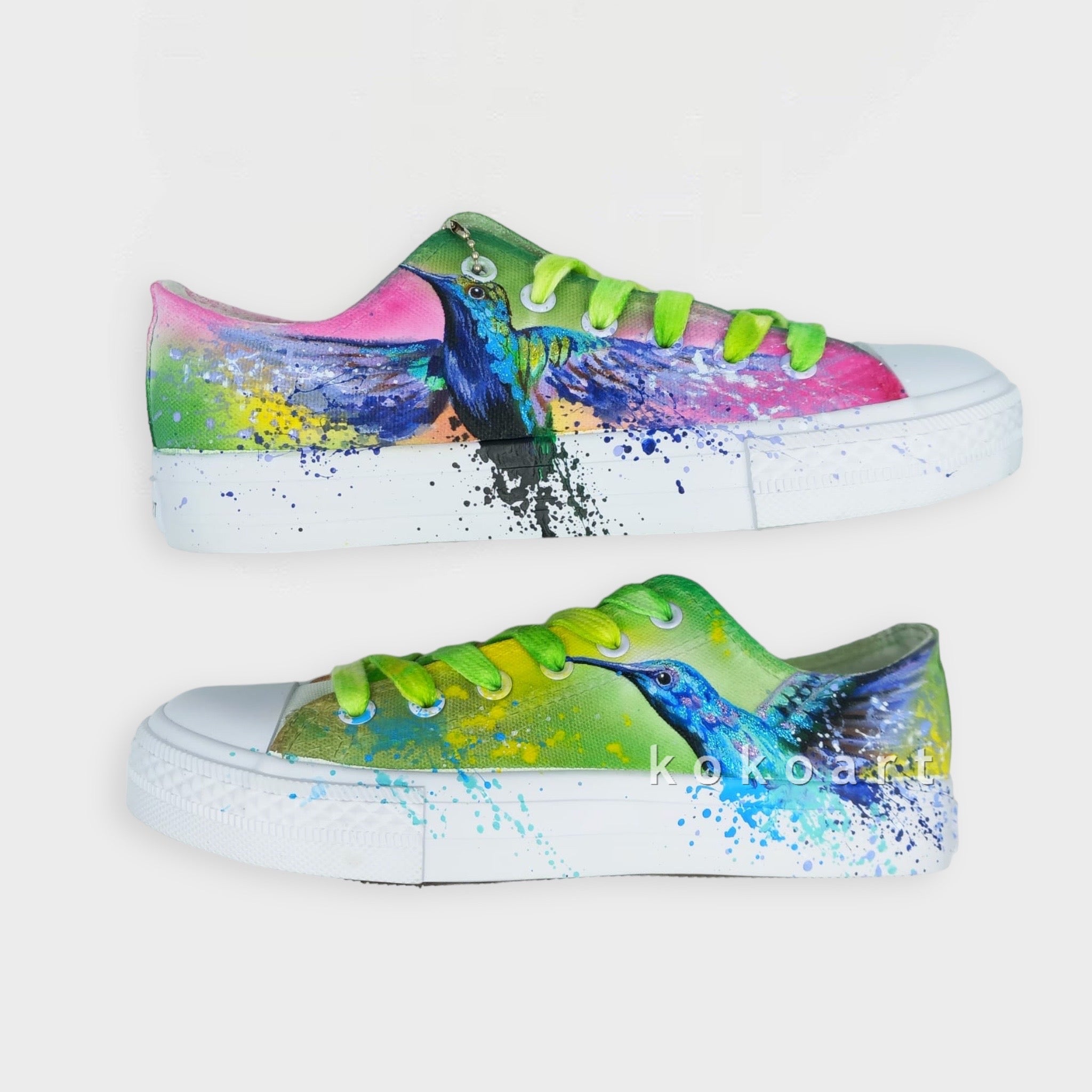 Exotic Birds Hand Painted Shoes