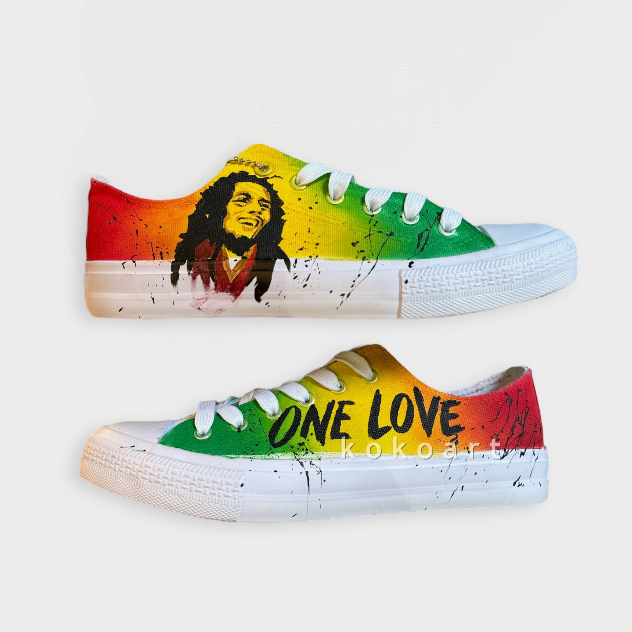 One Love Hand Painted Shoes