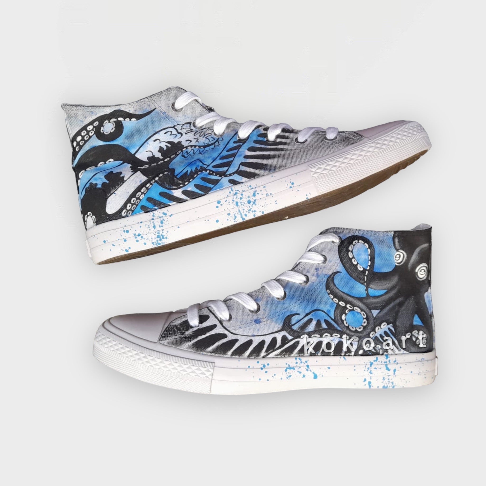 Octopus Hand Painted Shoes