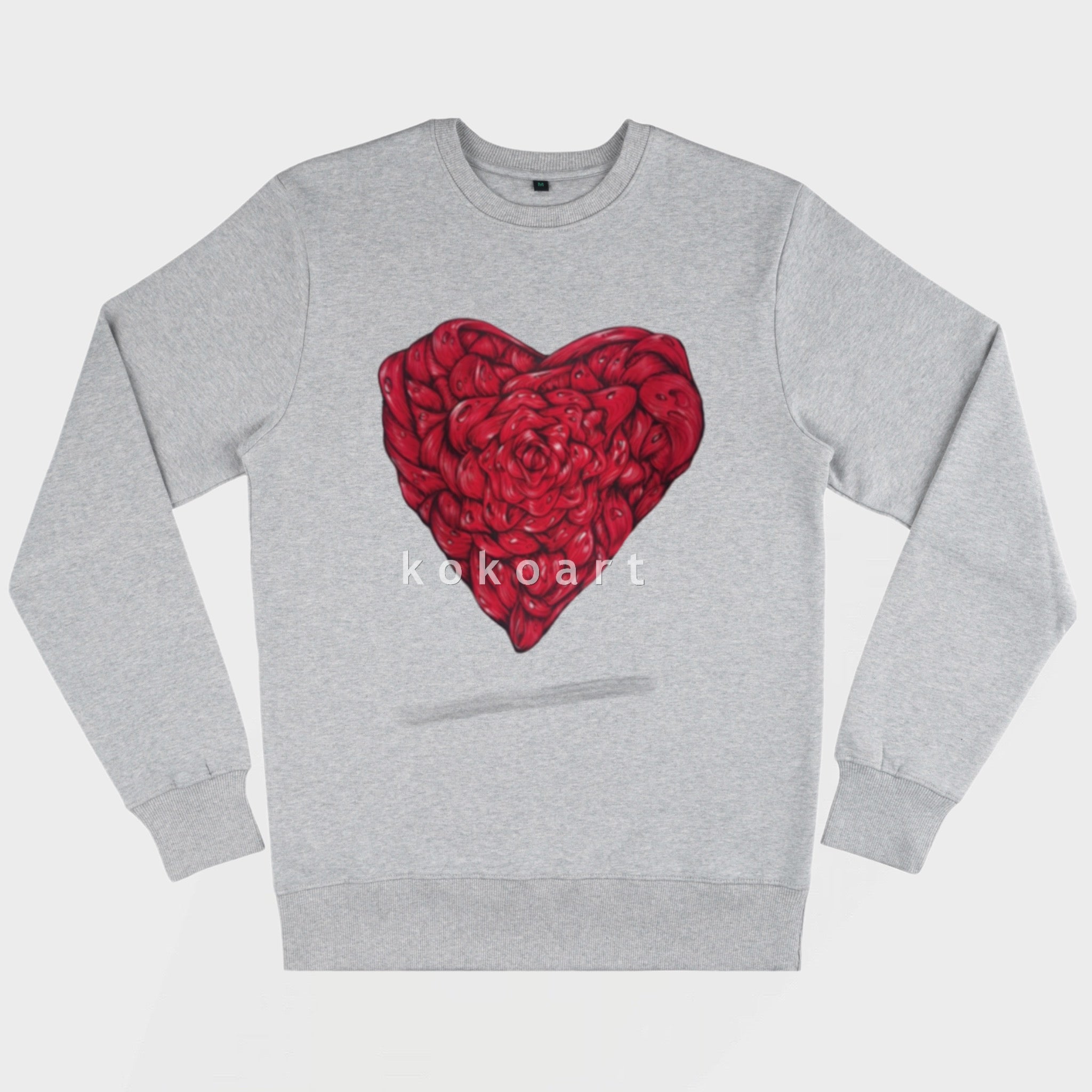 Heart - Hand painted Organic Cotton Clothing