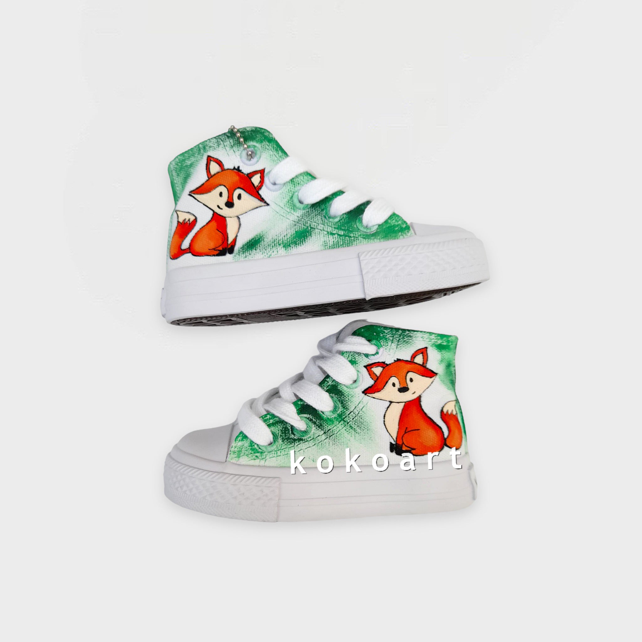 Baby Fox Hand Painted Shoes