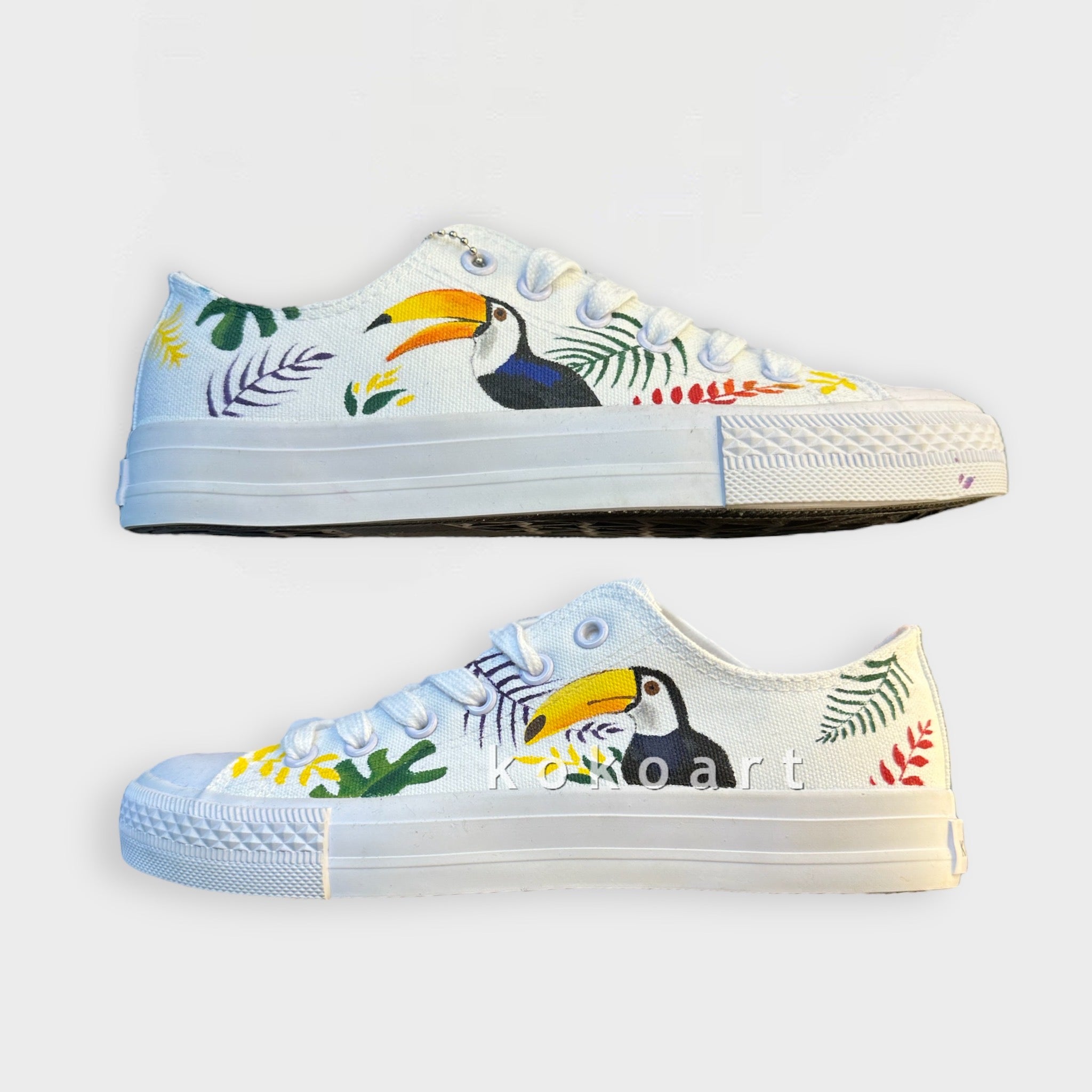 Tropical BirdsHand Painted Shoes
