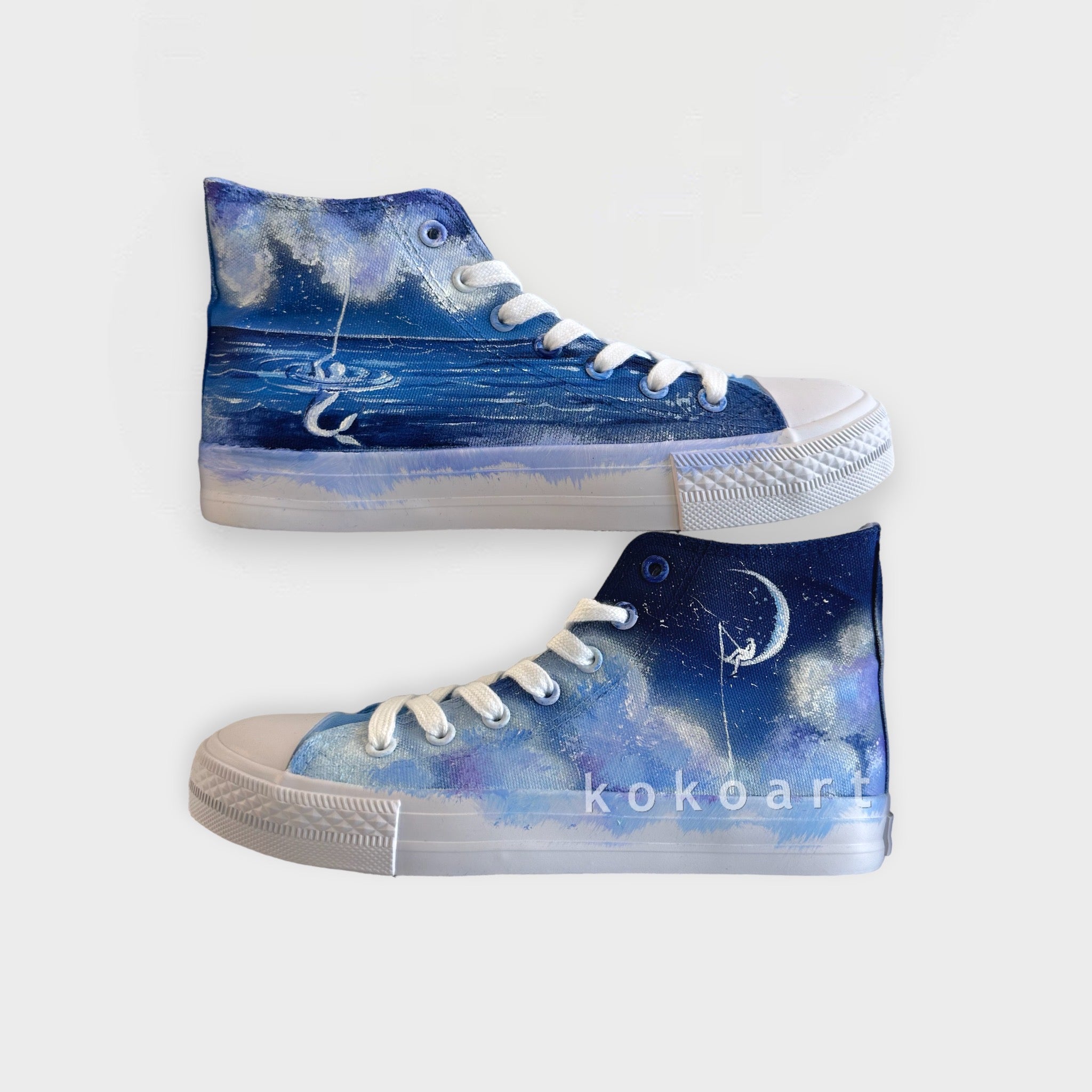 Moon Hand Painted Shoes