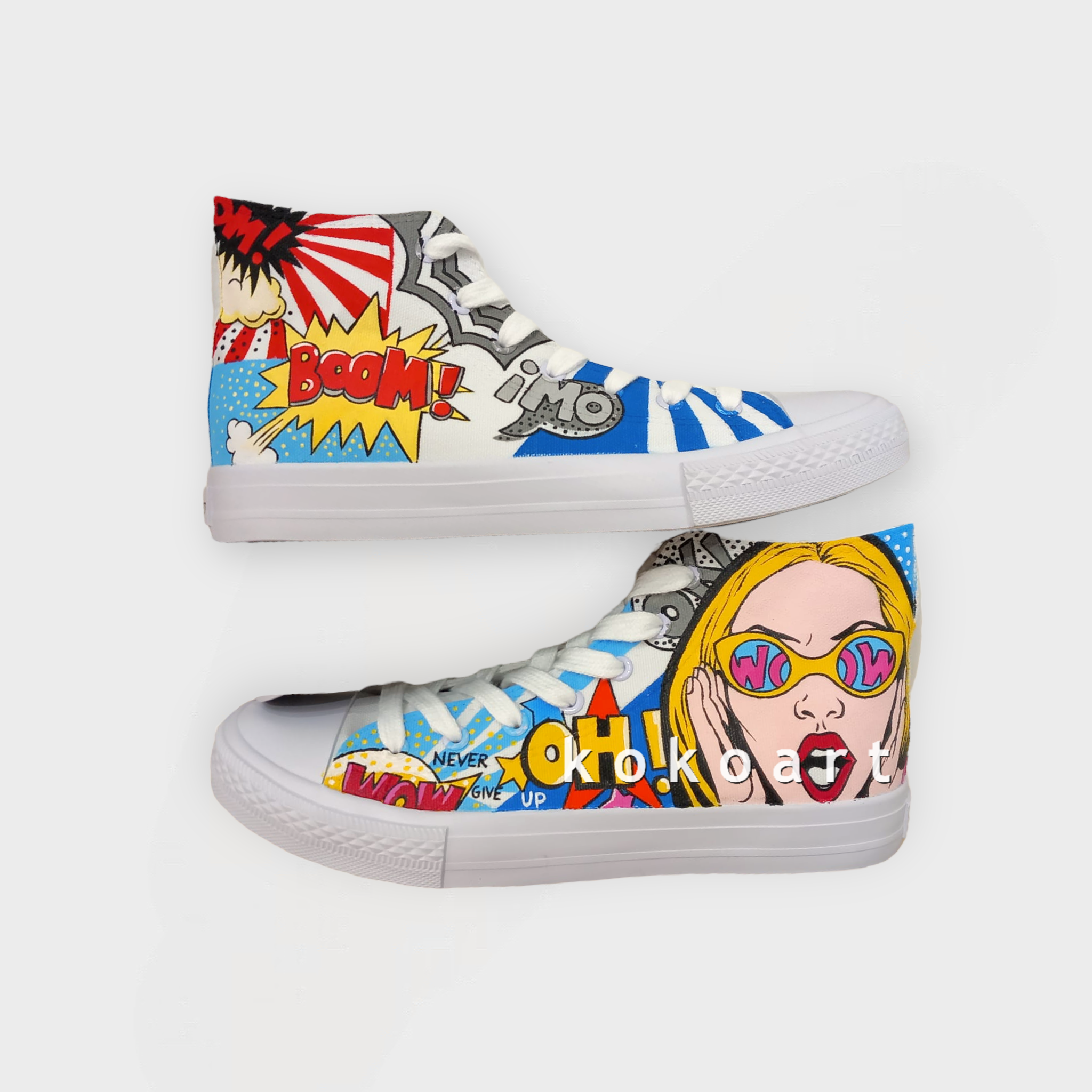 Pop art converse deals shoes