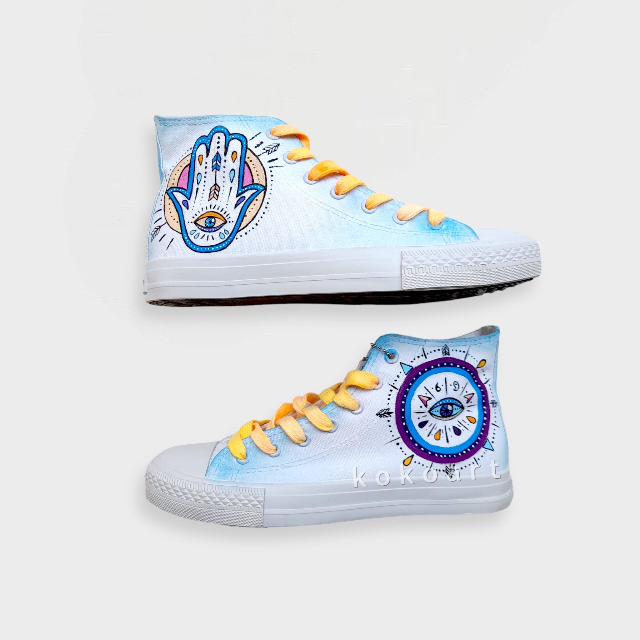 Evil Eye Hand Painted Shoes