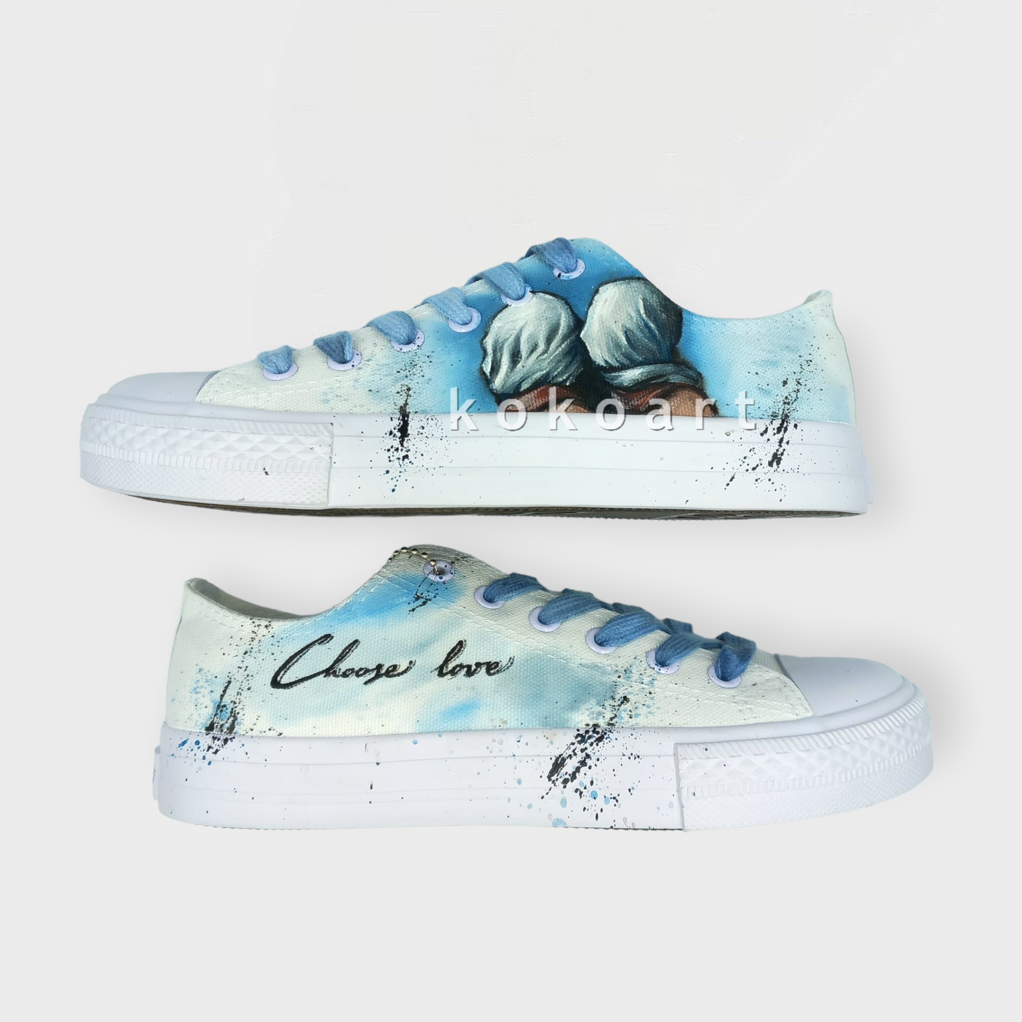 Choose Love Hand Painted Shoes
