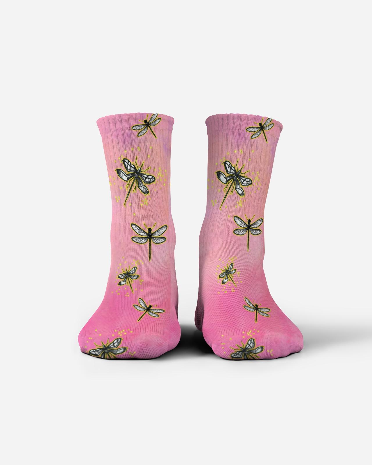 Dragonfly Skulls Socks