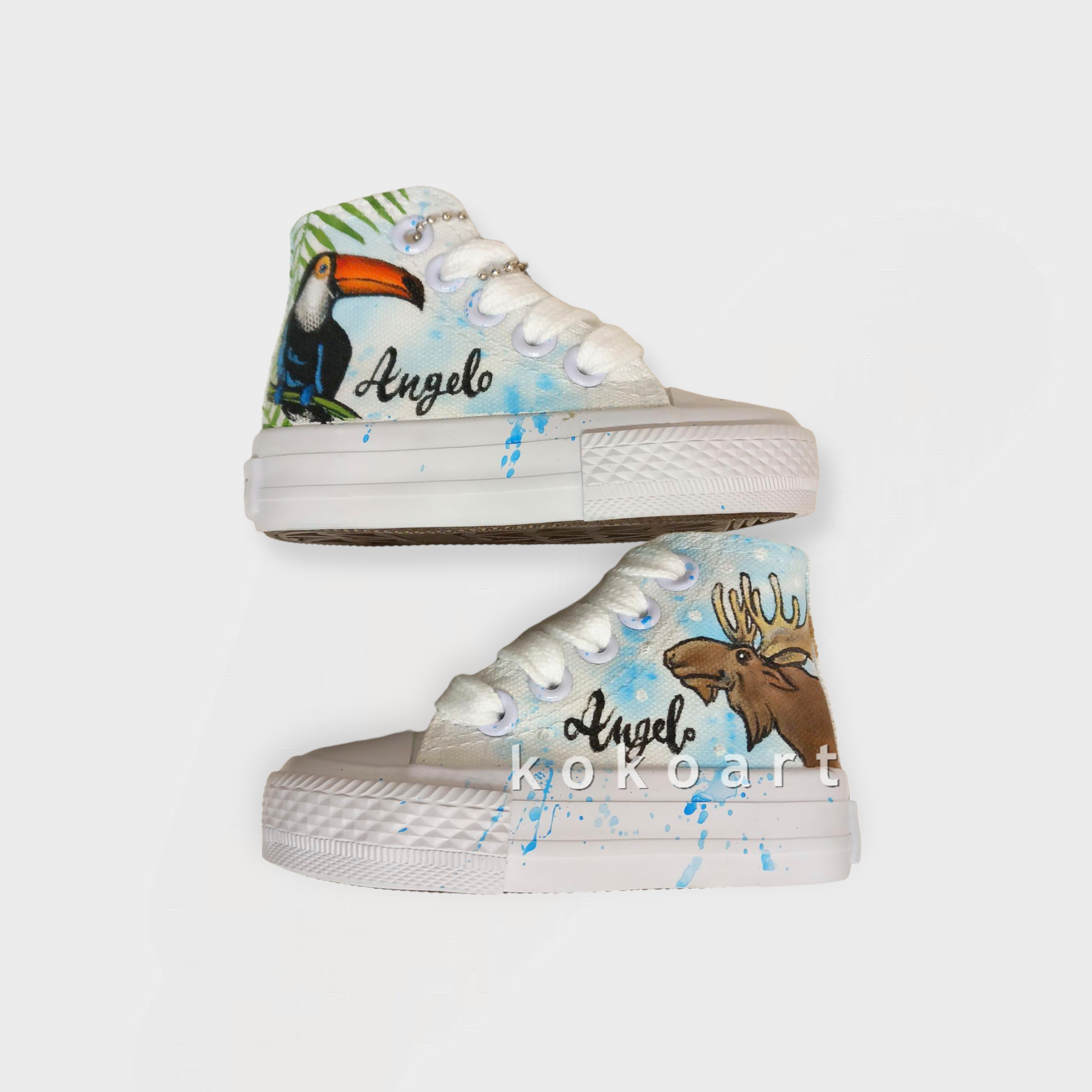 Animal Friends Hand Painted Shoes