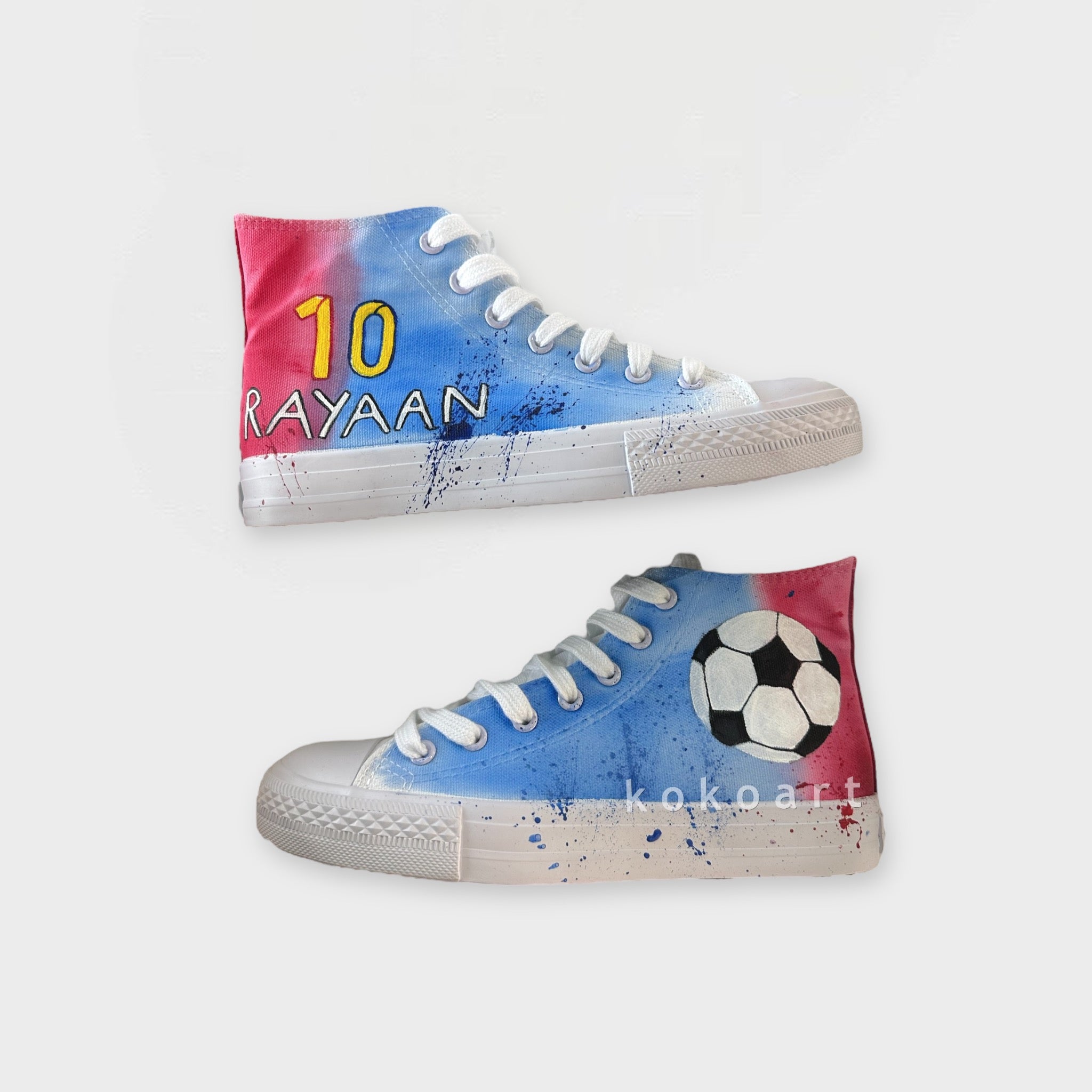 Football Hand Painted Shoes