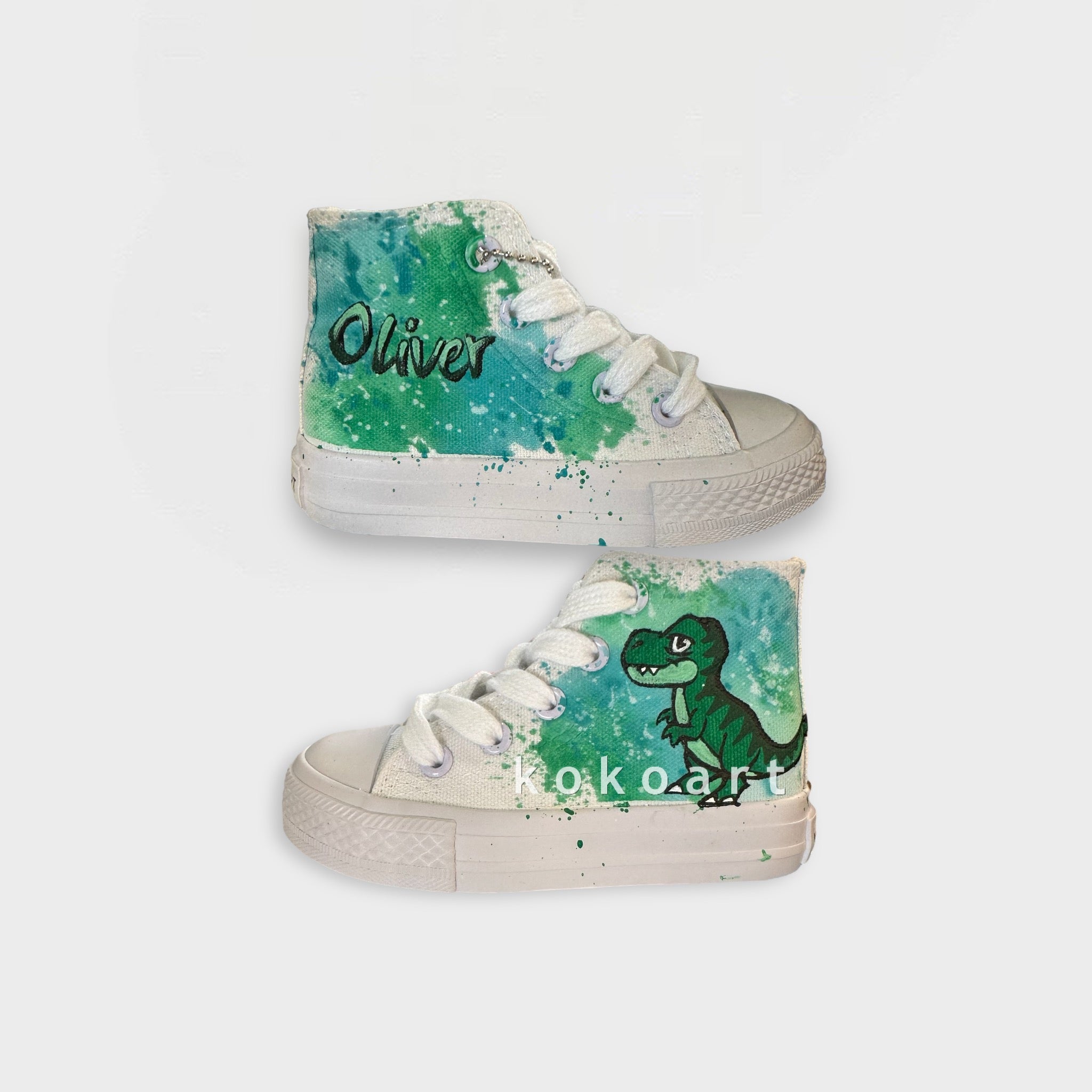 Dinosaur Hand Painted Shoes