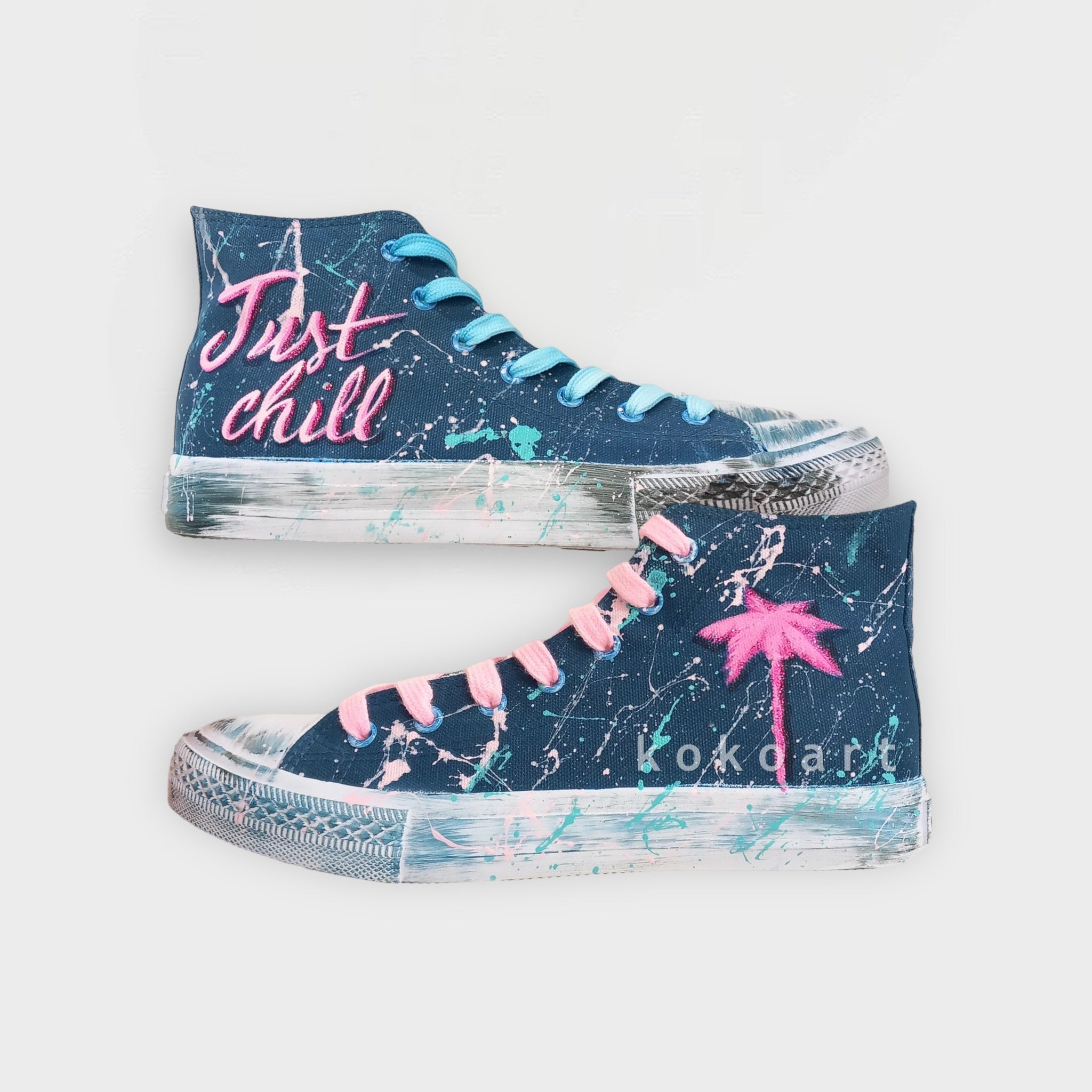 Just Chill Hand Painted Shoes