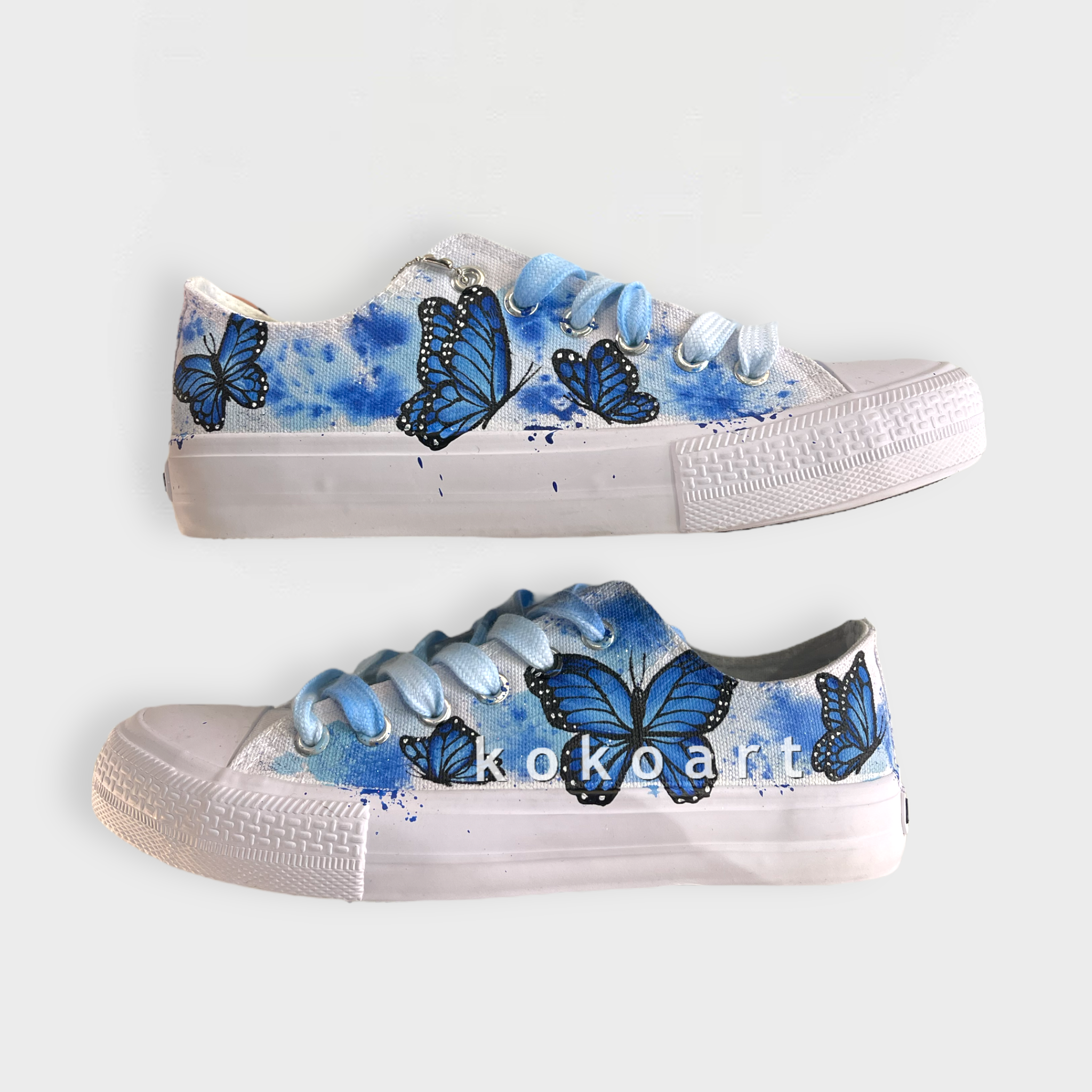 Painted 2025 white shoes