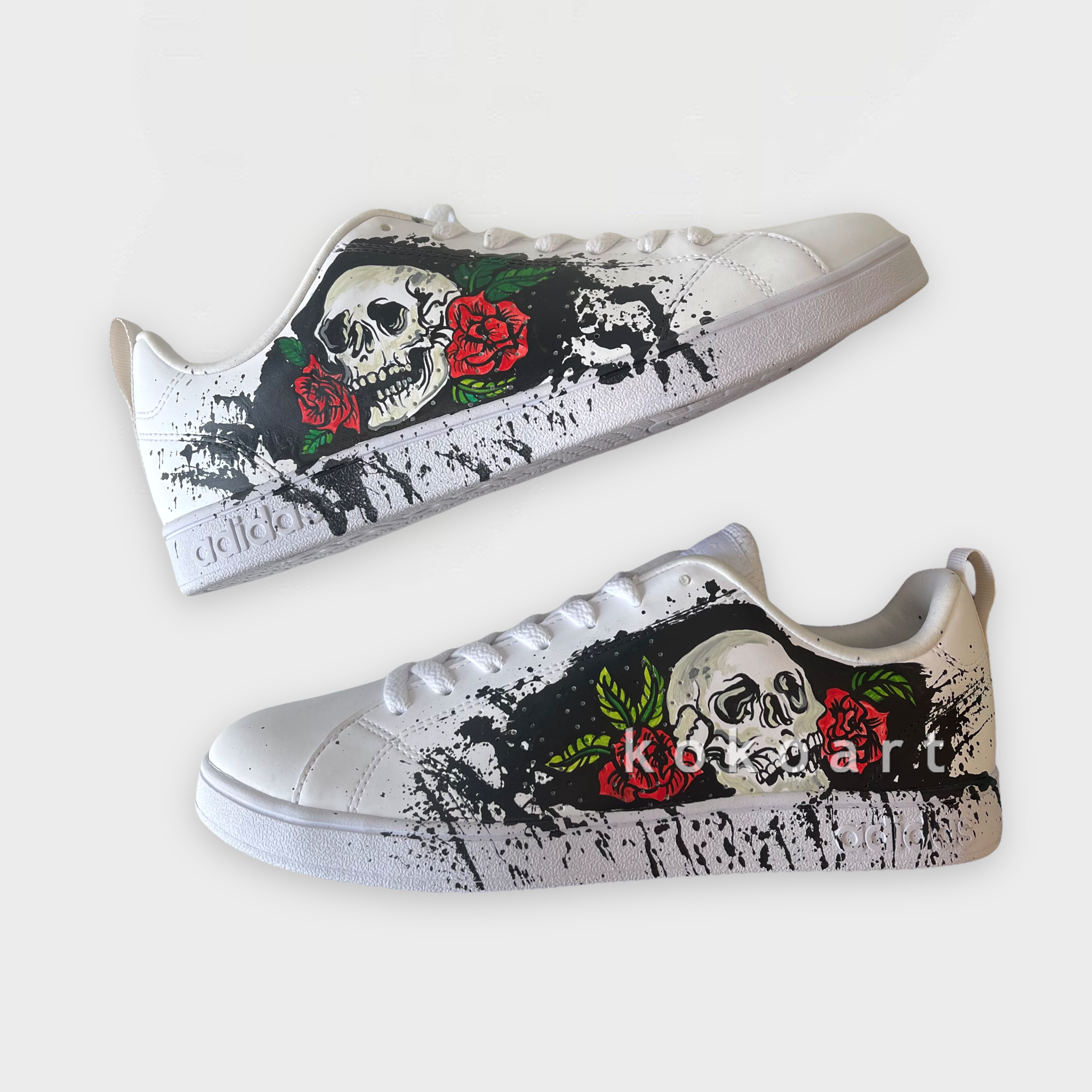 Stan Smith Hand Painted Skull