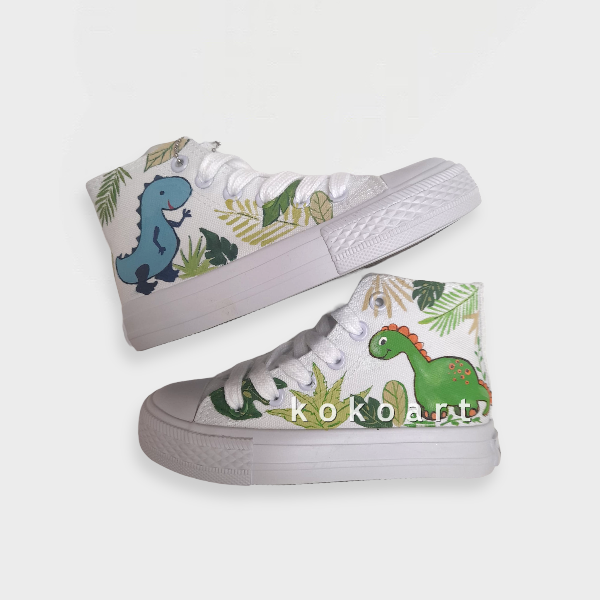 Dinosaur Hand Painted Shoes
