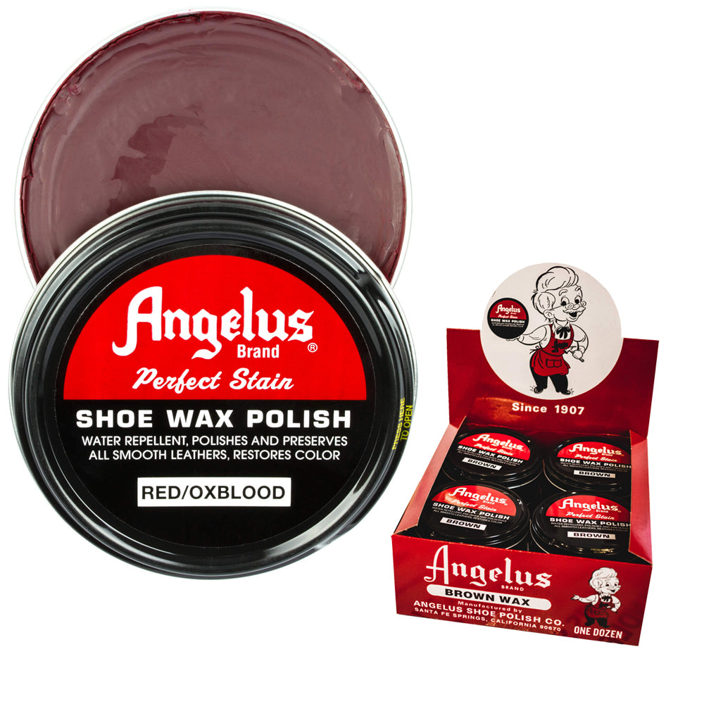 Angelus Perfect Stain Wax Shoe Polish - Red/Oxblood