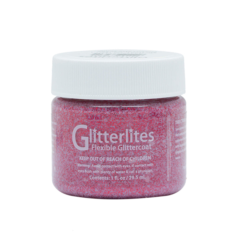 Angelus Glitter Leather Paint - Ruby Red 140