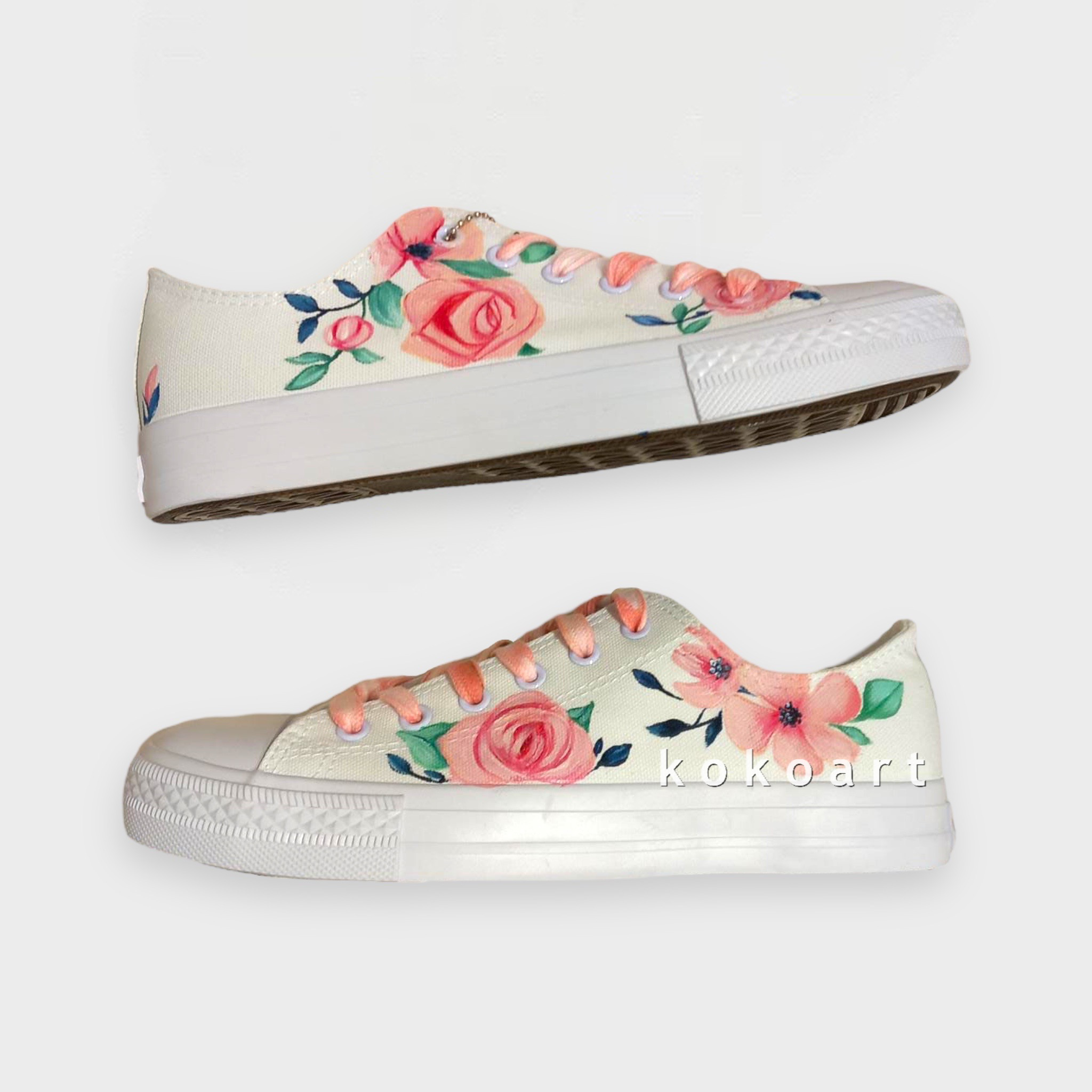 Pink Roses - Adults - Shoes