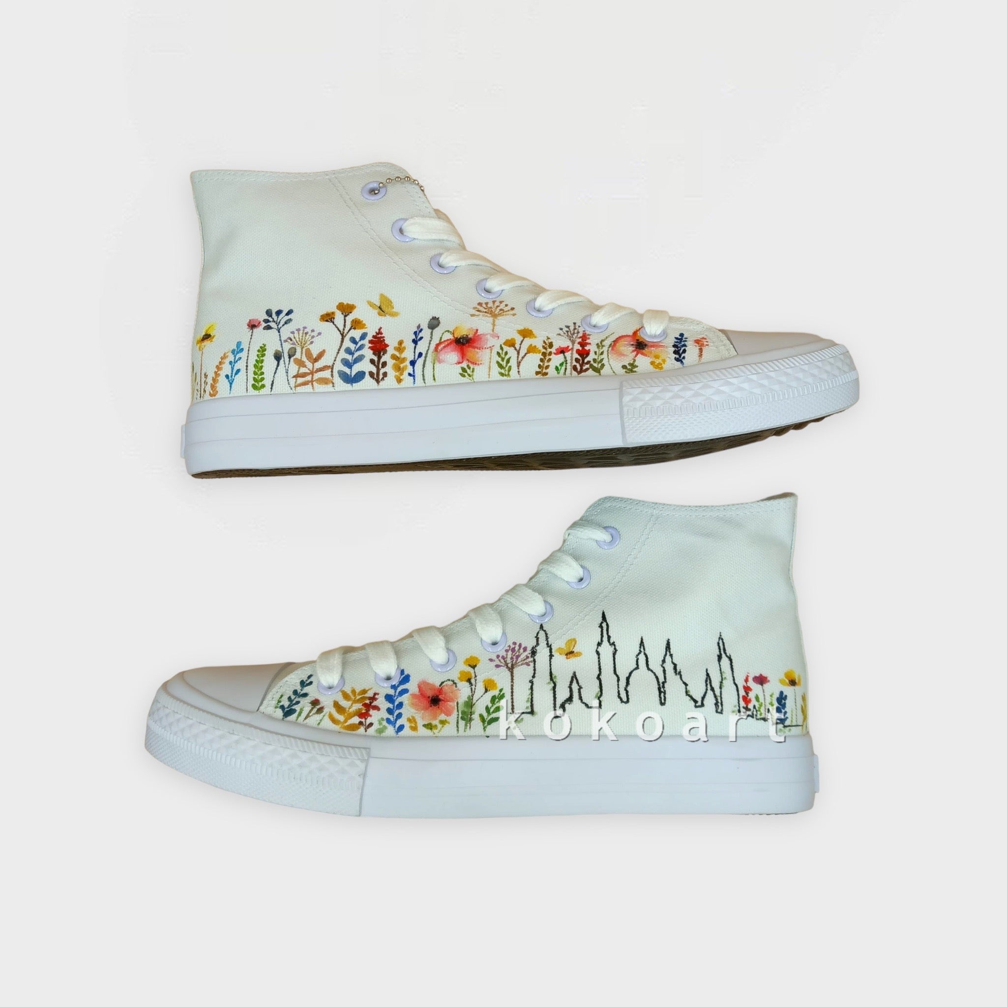 Skyline with Flowers - Kids - Shoes
