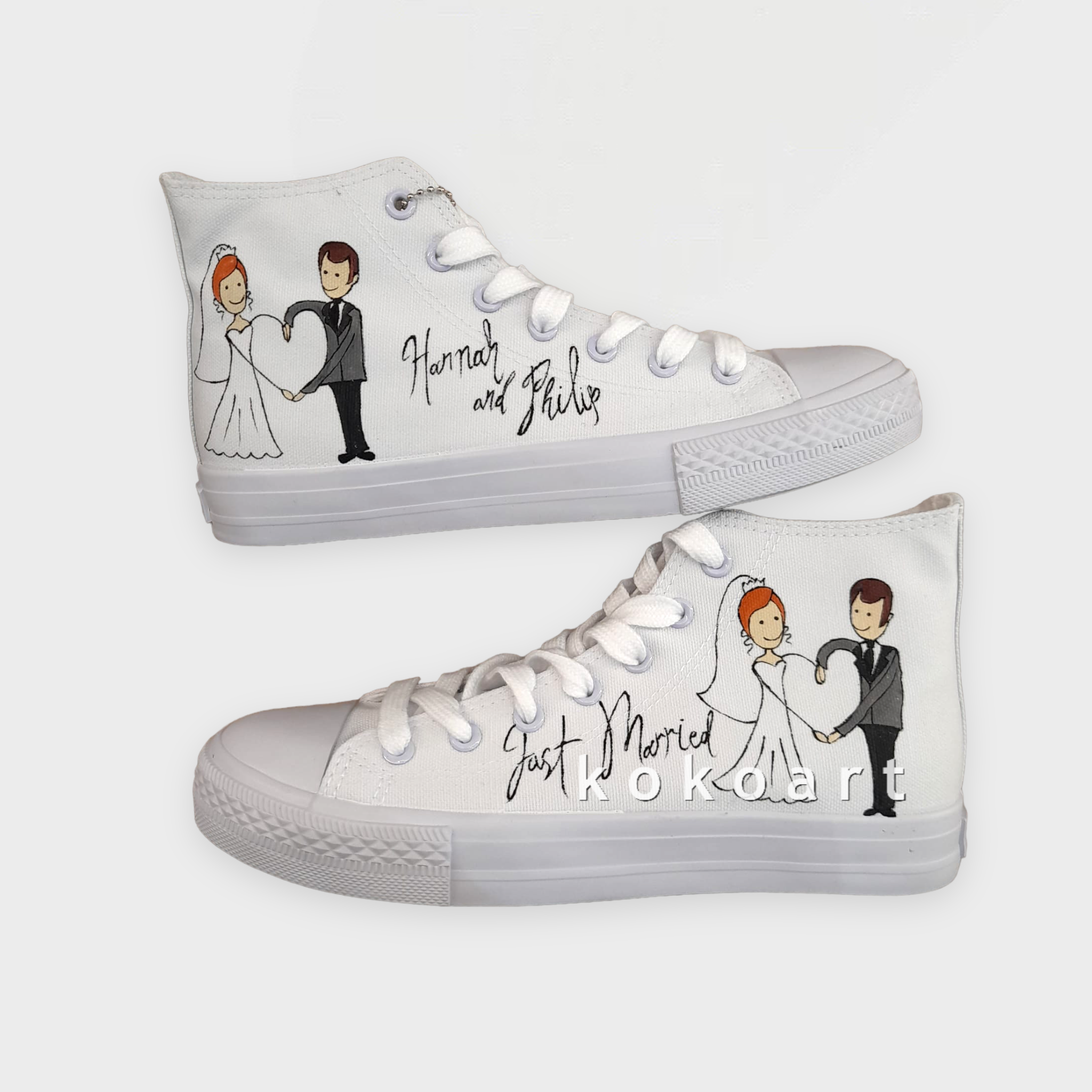 Just Married Couple Wedding Shoes